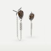 Whispering Flame – Chain Drop Earrings